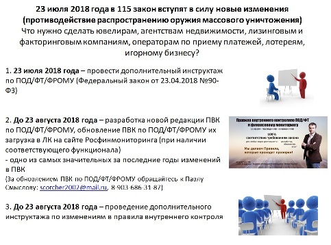 календарь финансового мониторинга и ПОД/ФТ/ФРОМУ